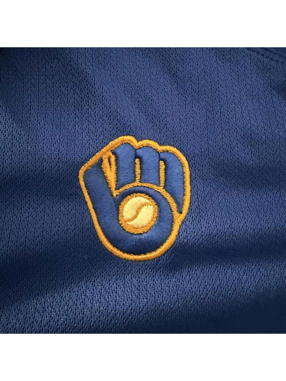 Nike Milwaukee Brewers MLB Golf Womens Blue Dri-FIT Polo Shirt Size S